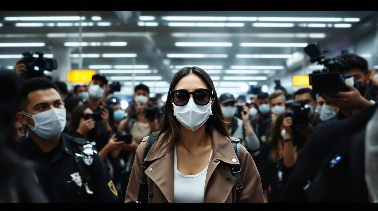 某女星机场被围堵全过程,粉丝尖叫声震耳欲聋